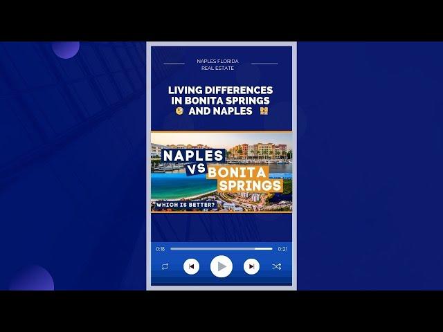 Quality of Life in Naples vs Bonita Springs FL | Team 239 #BonitaSprings #Naples #Shorts