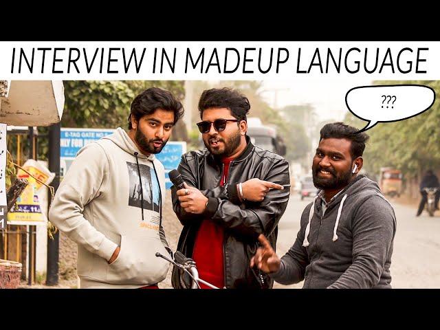 Interview in Funny Madeup Language Prank - Lahori PrankStar