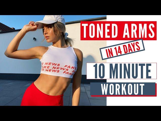 10 MIN. TONED ARMS in 14 Days || NO MORE FLABBY ARMS // optional : water bottles | Mary Braun