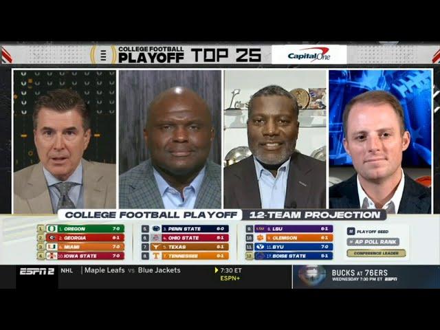 [FULL] ESPN College Football Playoff Top 25 Week 9: 1.Oregon 2.Georgia 3.Miami 4.Iowa State