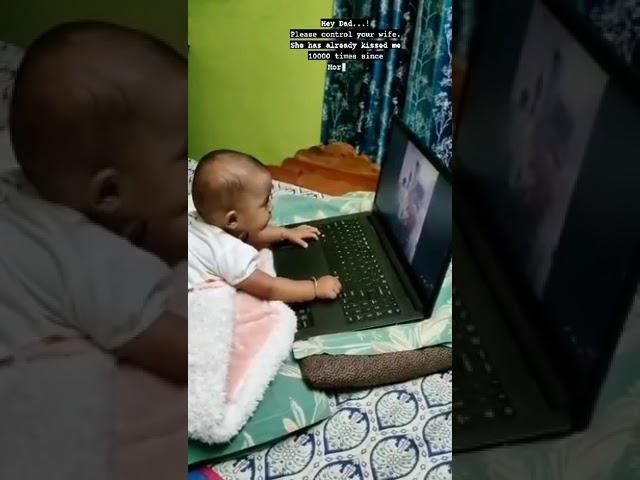 #Priyanshi type message to her Dad#priyanshi's world#baby love to her dad#shorts#viral