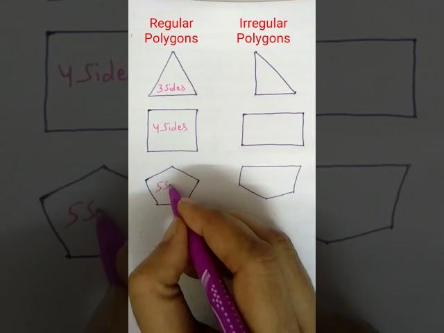 Regular and Irregular polygons  Math infinity hk #polygon #shorts #maths #viral