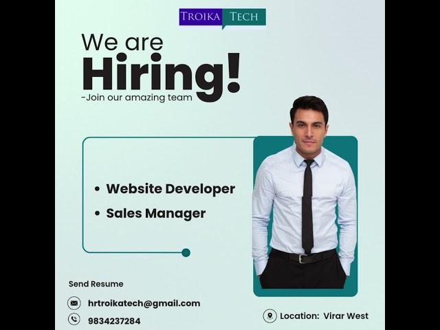 We are hiring in Troika Tech Services
