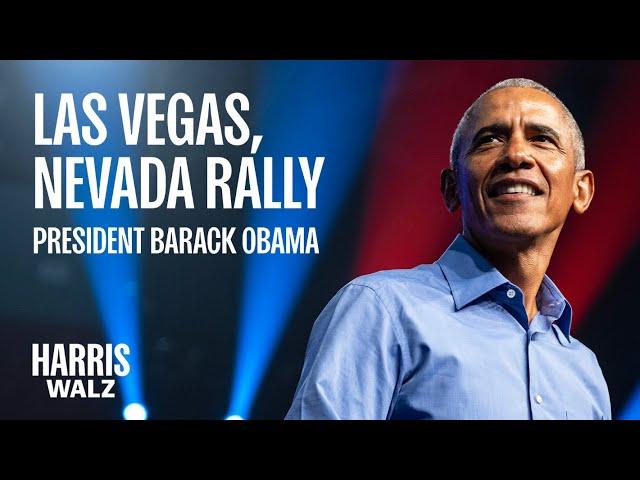 President Barack Obama Speech at Nevada Rally for Harris-Walz