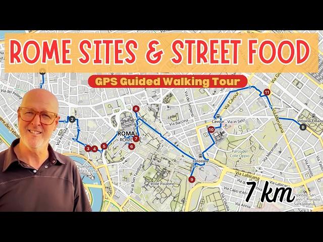 GPS Guided Rome Sites & Street Food Itinerary