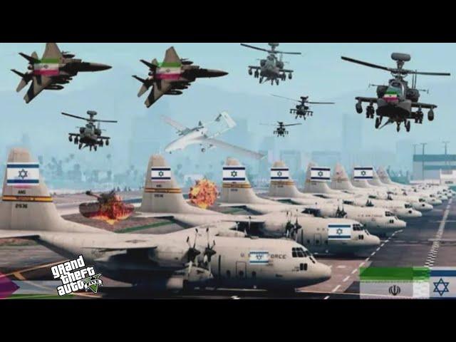 Irani Fighter Jets & Tanks Attack on Israeli International & Military Airport of Tel-Aviv - GTA 5