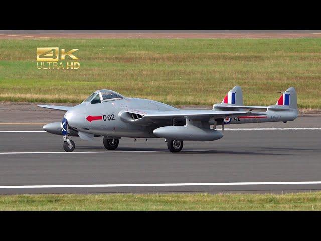 De Havilland DH-100 Vampire FB6 Norwegian Air Force Historic Squadron LN-DHY arrival RAF Fairford