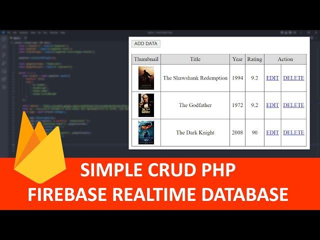 Simple CRUD PHP Firebase Realtime Database