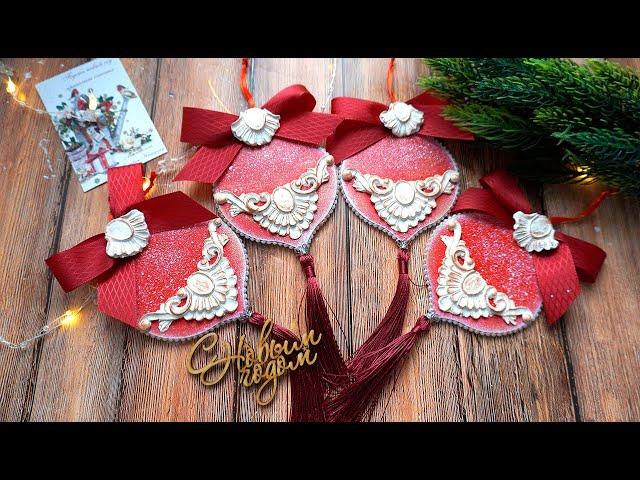 ЕЛОЧНЫЕ ИГРУШКИ с лепниной своими руками / Татьяна Абраменкова/Christmas Ornaments