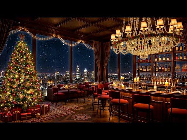 Relaxing Christmas Jazz Instrumental in Cozy Bar Ambience ~ Saxophone Holiday Music for Good Mood