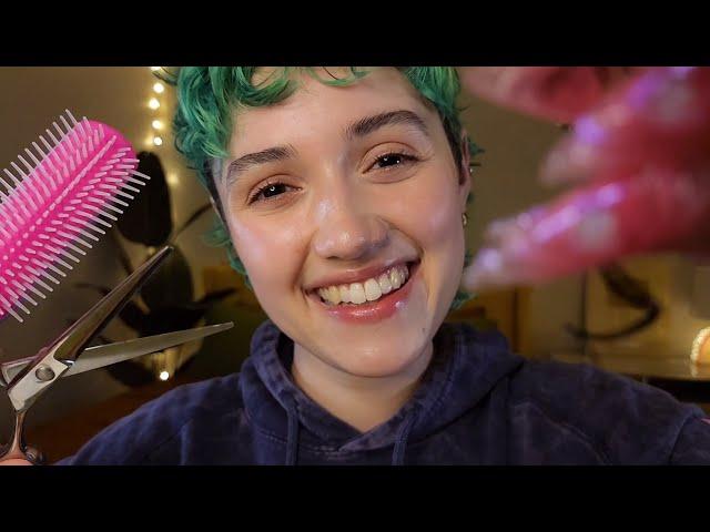 ASMR Cutting Your Curly Bangs ‍️(personal attention, pampering, up close, hair type & face shape)