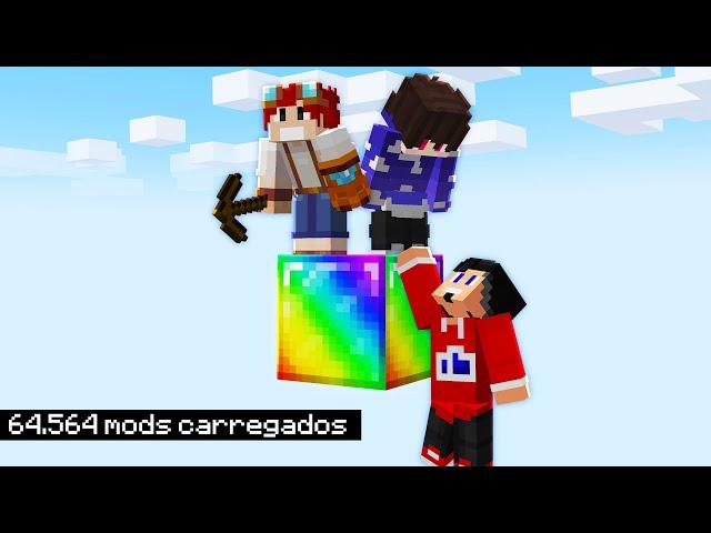 1 BLOCO, SÓ QUE EU INSTALEI TODOS OS MODS DO MINECRAFT