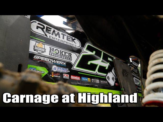 Getting Tore Up By The Locals. Carnage/Demo Derby Racing at Highland with the MARS Series.