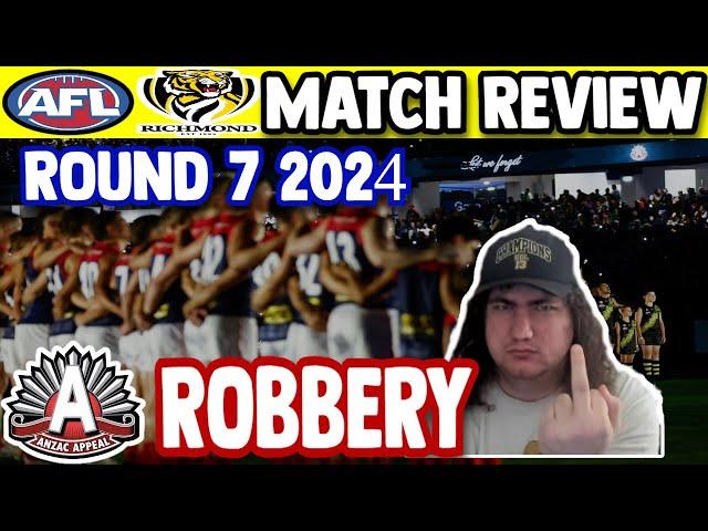 ANZAC EVE ROBBERY!!!- AFL Richmond vs Melbourne | Round 7 2024 | Match Review