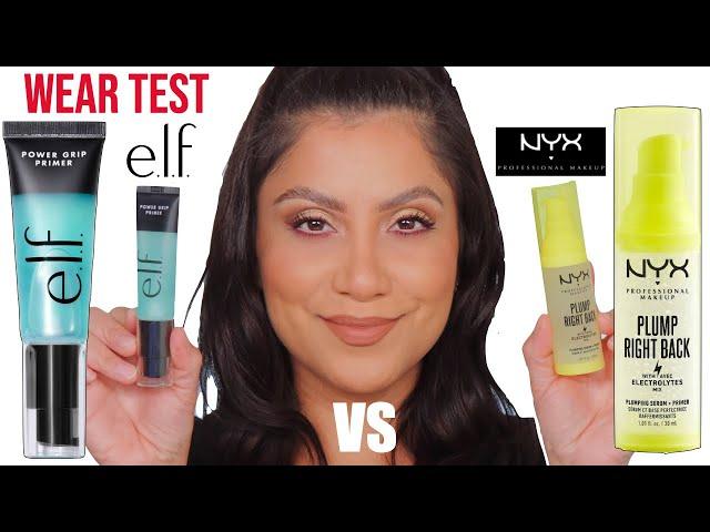 ELF COSMETICS VS NYX *new* PRIMER | WHICH IS BETTER?  + ALL DAY WEAR *oily skin* | MagdalineJanet