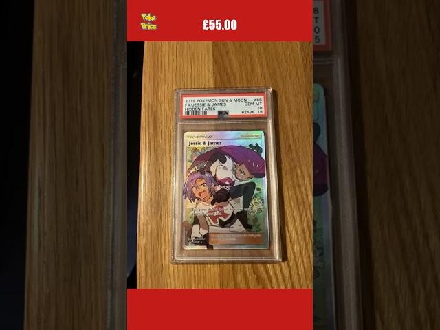 NEW LISTINGPSA 10 Jessie & James 68/68 Hidden Fates Full Art Holo Graded Pokemon Card