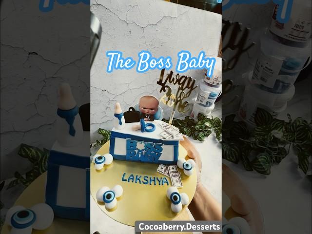 The Boss Baby Theme Cake With Fondant| 6months baby boy cake #viralshort #ytshorts #trendingshorts