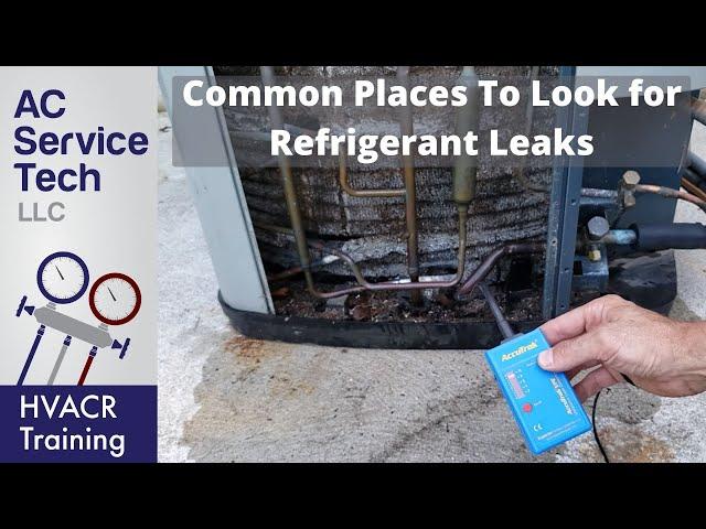 Where to Find R-22 & R-410A LEAKS on AC Units! Top 10 Spots!