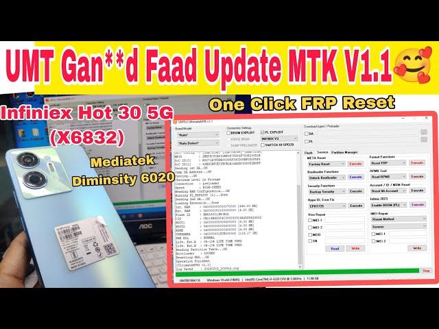 Umt Mtk V1.1 New Update 2024 | UMTv2/UMTPro UltimateMtk2 | Inifinix X6832 FRP Reset UMT New Security