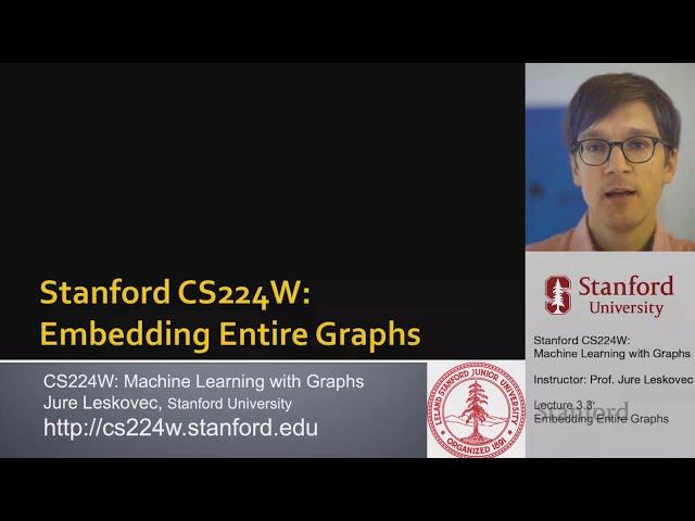 Stanford CS224W: Machine Learning with Graphs | 2021 | Lecture 3.3 - Embedding Entire Graphs