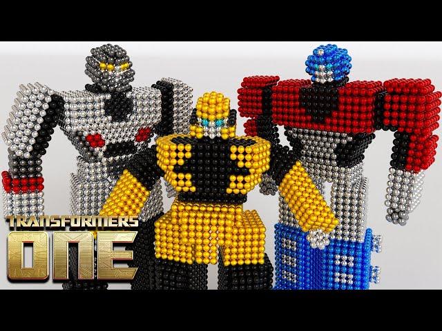 Making Transformers One From Magnetic Balls | Speed Build ASMR (optimus,megatron,elitaone,bumblebee)