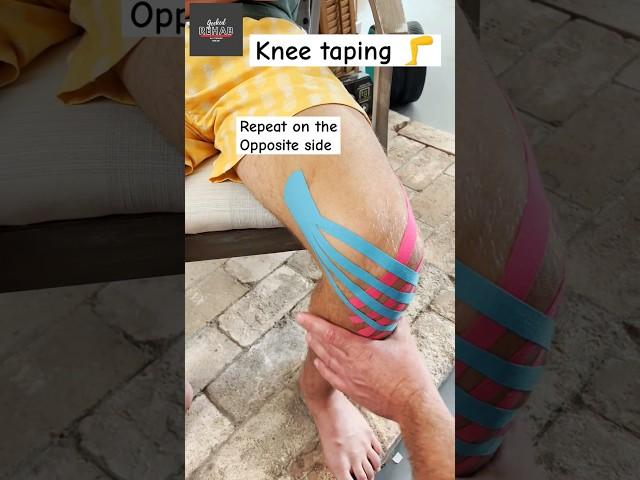 Kinesiology Taping for knee pain & swelling. ACL injury recovery #football #athlete #kneepain