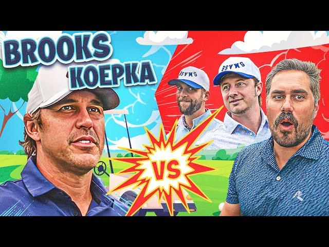 Brooks Koepka Prepares For The Ryder Cup With a 3 On 1 Scramble Vs PMT