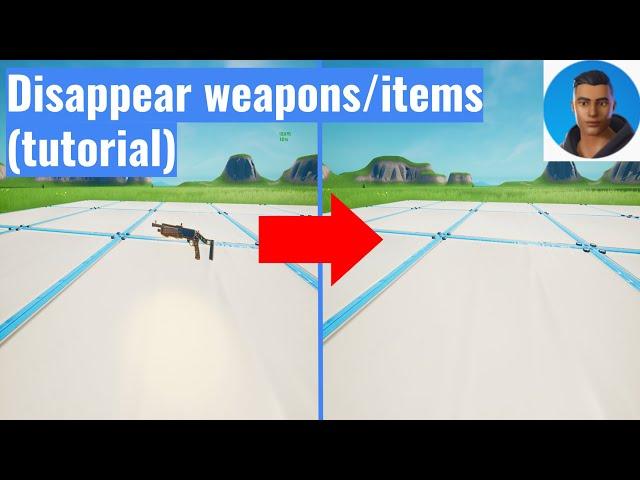 How to make WEAPONS DISAPPEAR WHEN YOU DROP THEM in FORTNITE CREATIVE (tutorial)