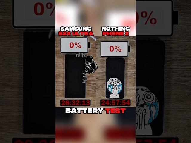 SAMSUNG S24 ULTRA VS NOTHING PHONE 2 BATTERY 🪫 TEST?