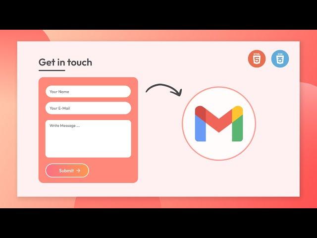 How To Create Working Contact Form Using HTML & CSS | Receive Contact Form Data on Email