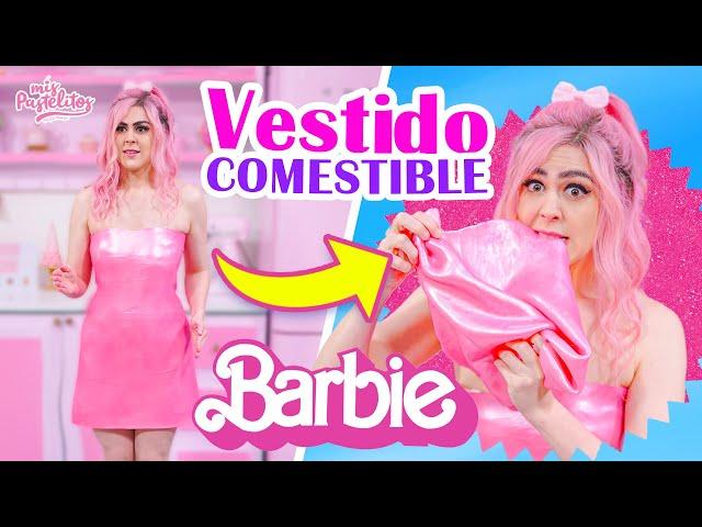 ME HICE UN VESTIDO CON TELA COMESTIBLE | BARBIE | MIS PASTELITOS