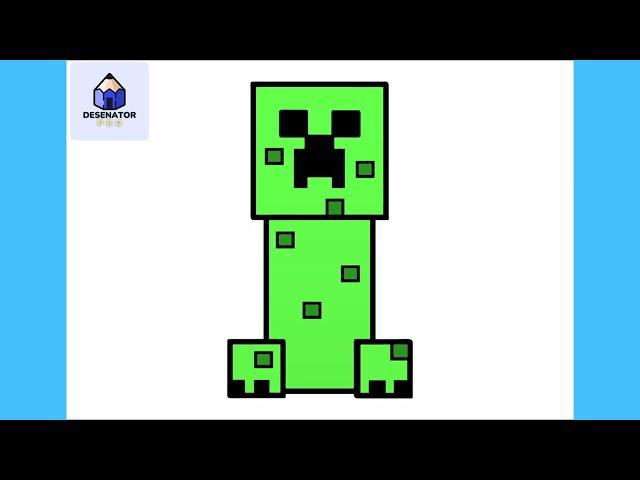 Cum Să Il Desenezi Pe CREEPER Din Minecraft | Usor Pas cu Pas Tutorial pentru Incepatori