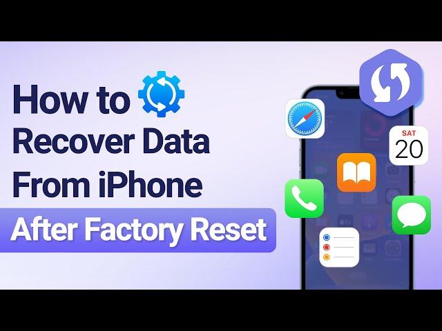 How to Recover Data after Factory Reset iPhone - Without Backup