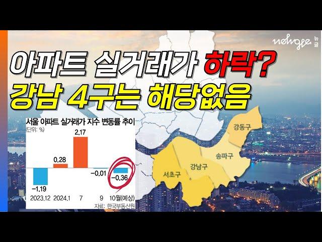 아파트 실거래가 하락? 강남 4구는 해당 없습니다ㅋㅋ