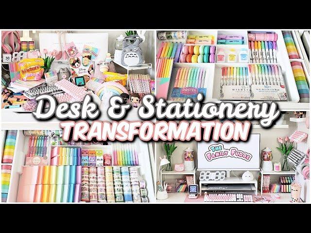 Desk + stationery organization makeover  Work From Home YOUTUBER