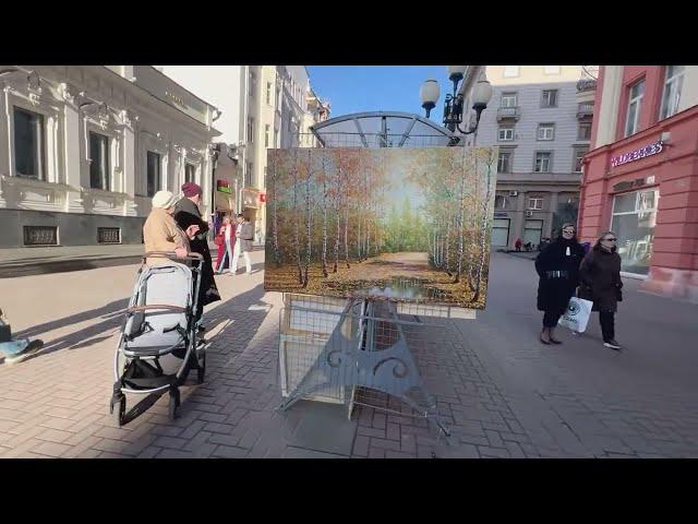 Walking down Moscow’s Old Arbat Street (IRL Stream)