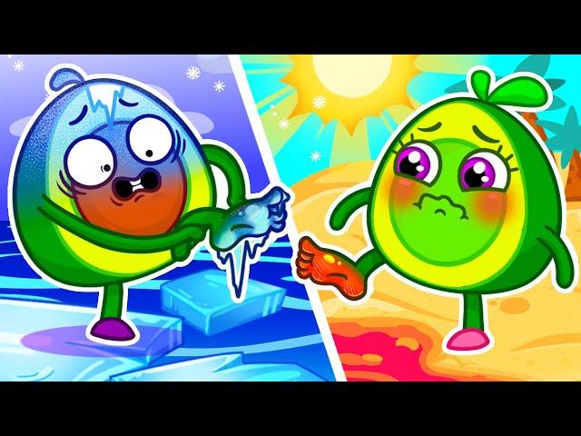 Avocado Baby Take a Bath  Hot vs Cold  || Best Cartoons by Pit & Penny Stories 