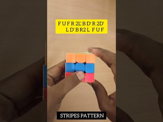Stripes pattern on a 3x3 Rubik's cube.️cool pattern.