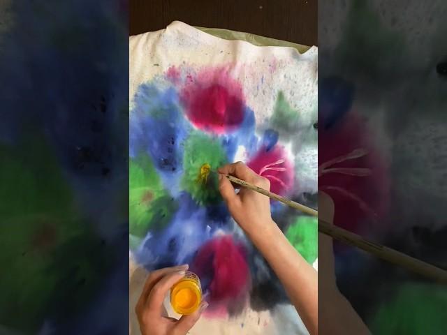 Custom t-shirt  with flowers  #diy #crafting #handmade #satisfying #viral #drawing #art #custom