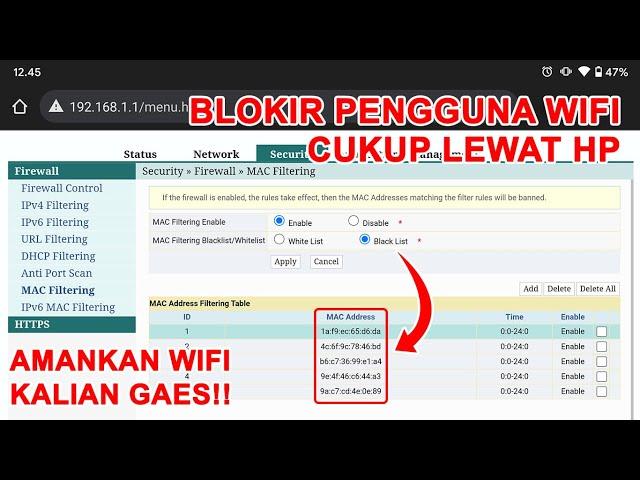 Cara Blokir Pengguna WiFi IndiHome Lewat HP || Amankan WiFi Anda