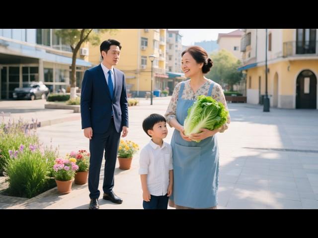 A vegetable-selling woman saves a cute child, marries his poor grandpa, unaware he’s a billionaire!