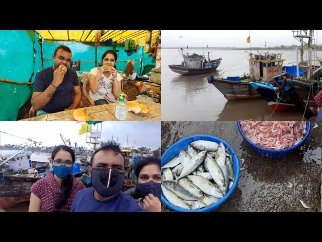 Karanja Fish Market | Rainny trip Kharghar to Karanja | Karanja Jetty | Wholesale Fish Auction