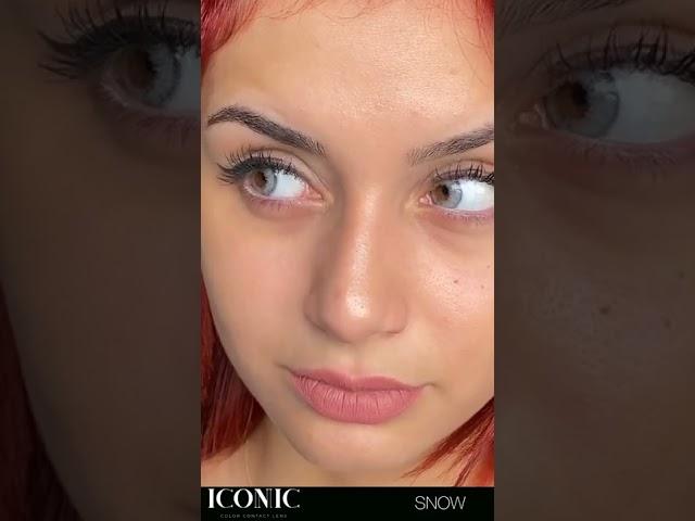 #iconic #iconiclens #lens #mavi #makeup #colorcontactlens #blue #redhead #snow #gri #gray