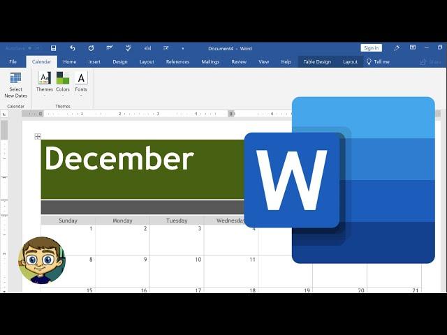 Creating a Calendar in Microsoft Word