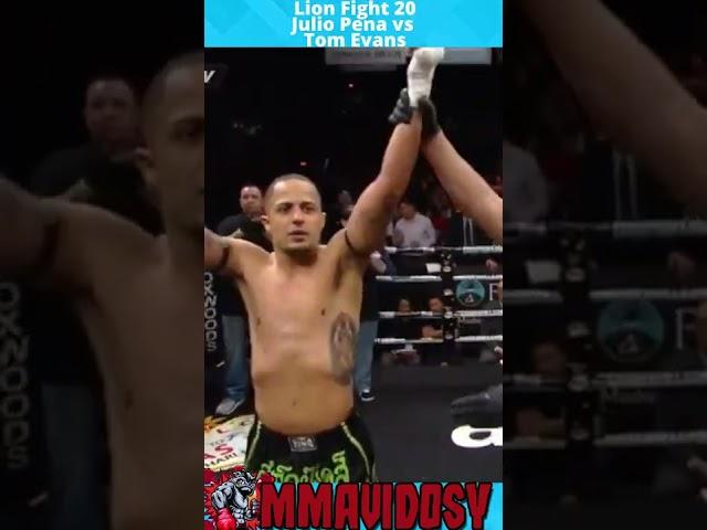 Knocked out Lion Fight 20 - Julio Pena vs Tom Evans #shorts #muaythai #lionfight