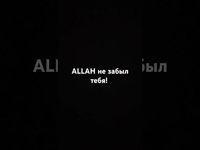 ALLAH не забыл тебя!