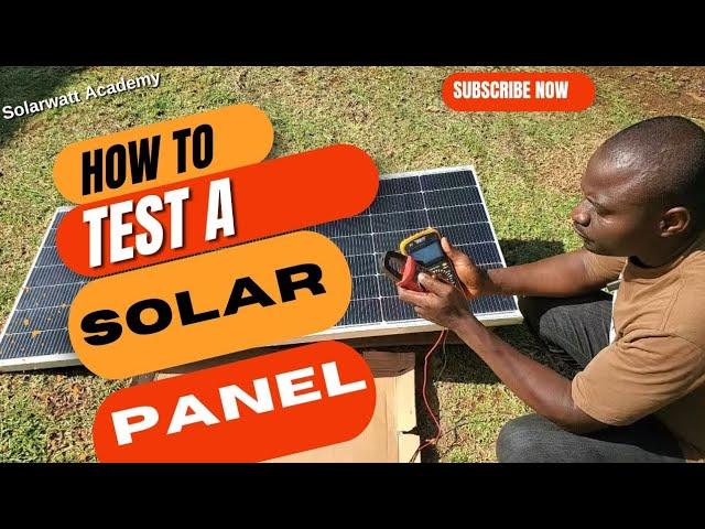 How To Test A Solar Panel Using A Digital Multimeter. #Solarwatt