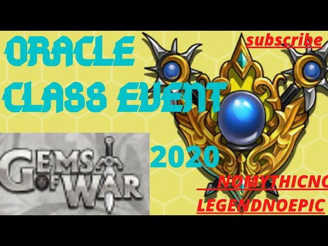 Oracle class event team | Gems of War Class event | NO MYTHIC NO LEGENDARY NO EPIC