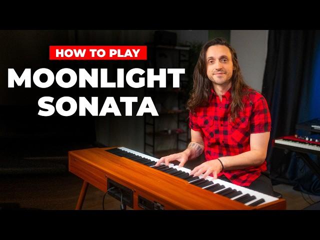 How to play Moonlight Sonata (Easy Piano Beginner Tutorial)