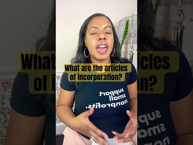 Starting a nonprofit: what are the articles of incorporation? #501c3 #nonprofit